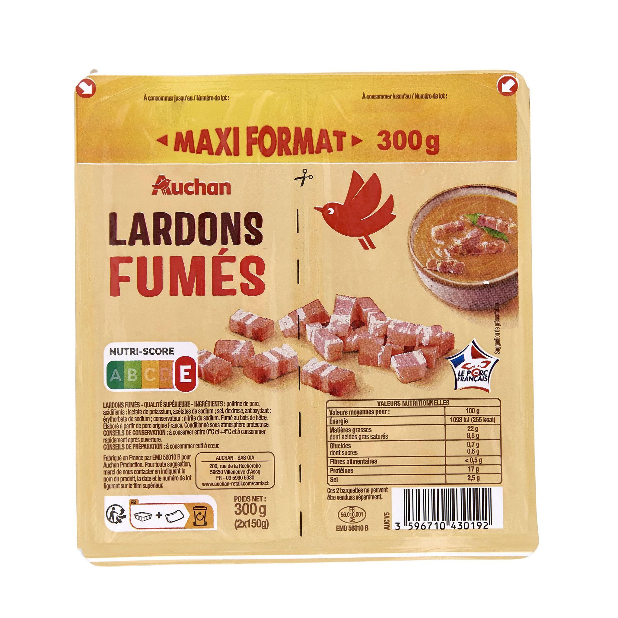 Lardons fumés 150 g