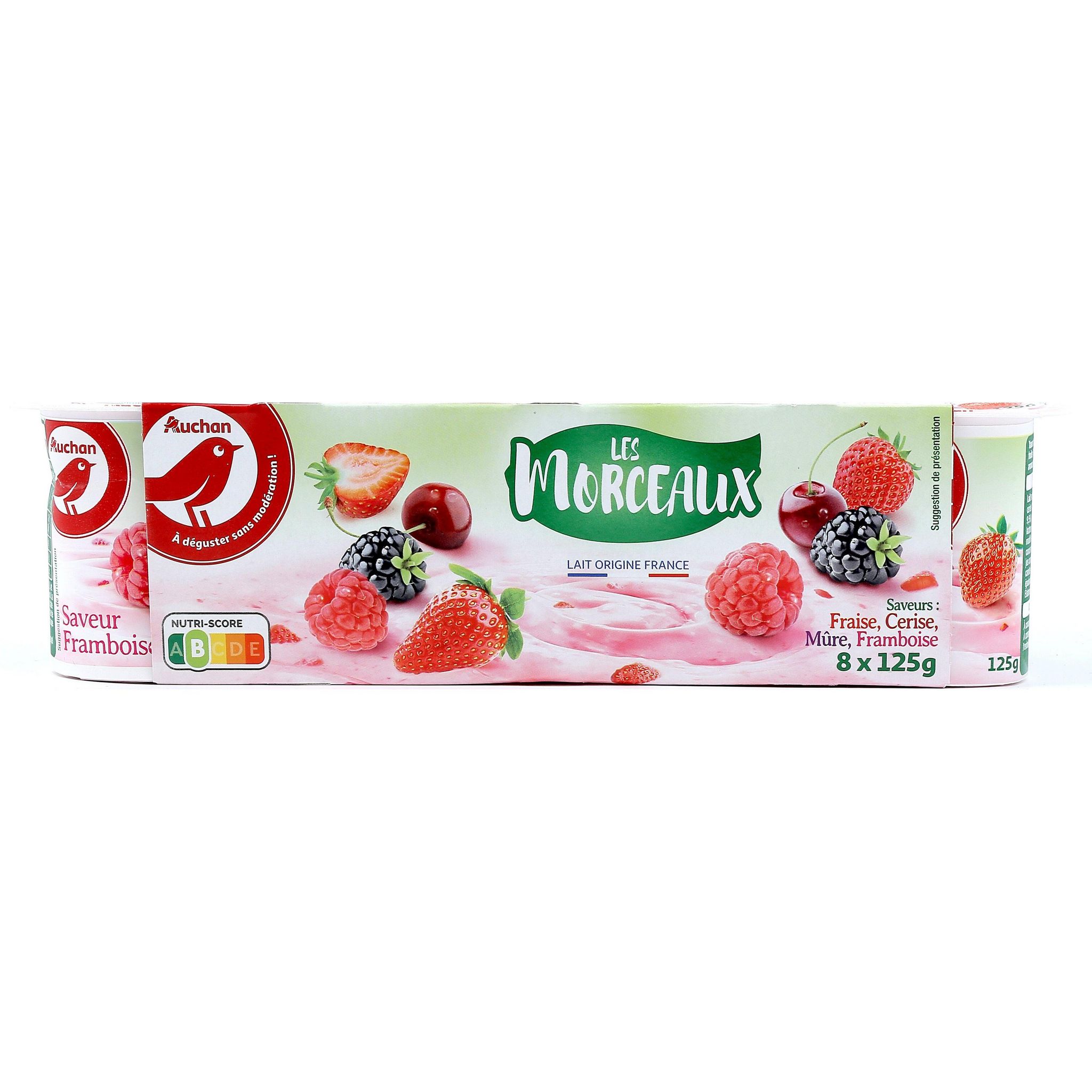 Yaourt aux fruits avec morceaux fraise - Délisse - 4 x 125 g