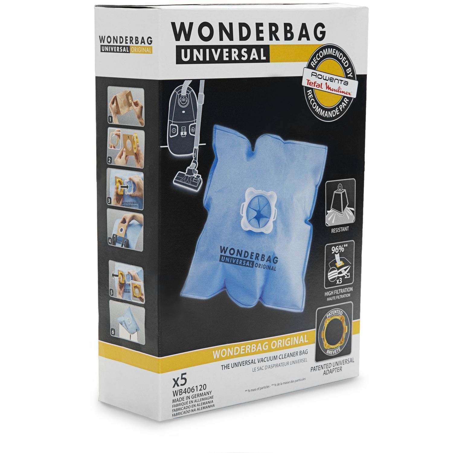 ROWENTA Sacs aspirateur universel non parfum wonderbag