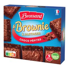 BROSSARD Brownie à partager choco pépites sans huile de palme 9 parts 285g