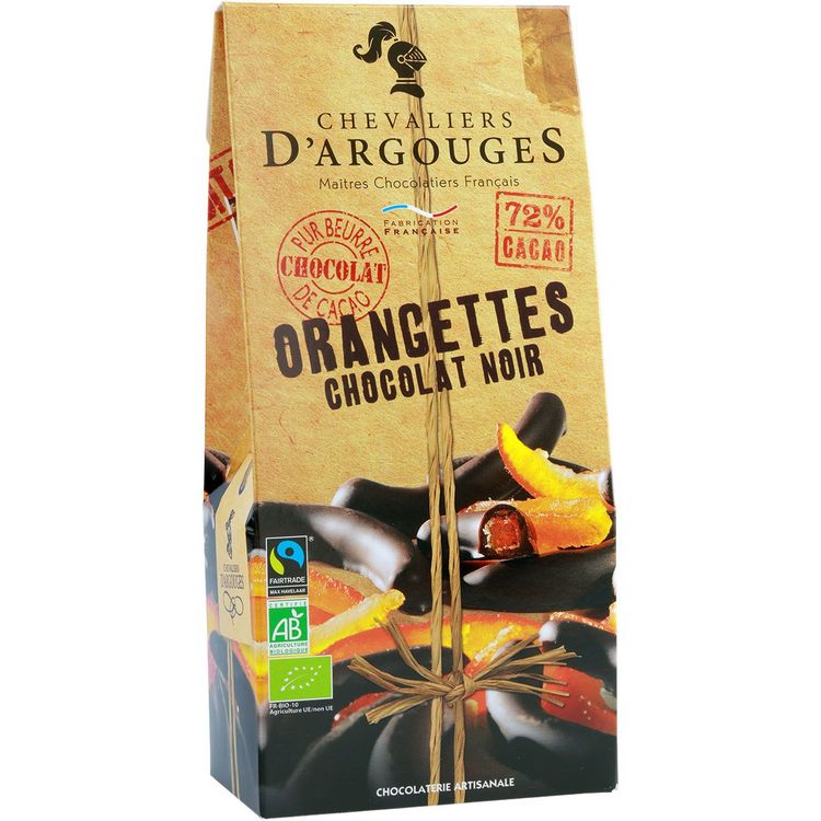 CHEVALIERS D'ARGOUGES Chocolats bio assortiment noir et lait 135g pas cher  