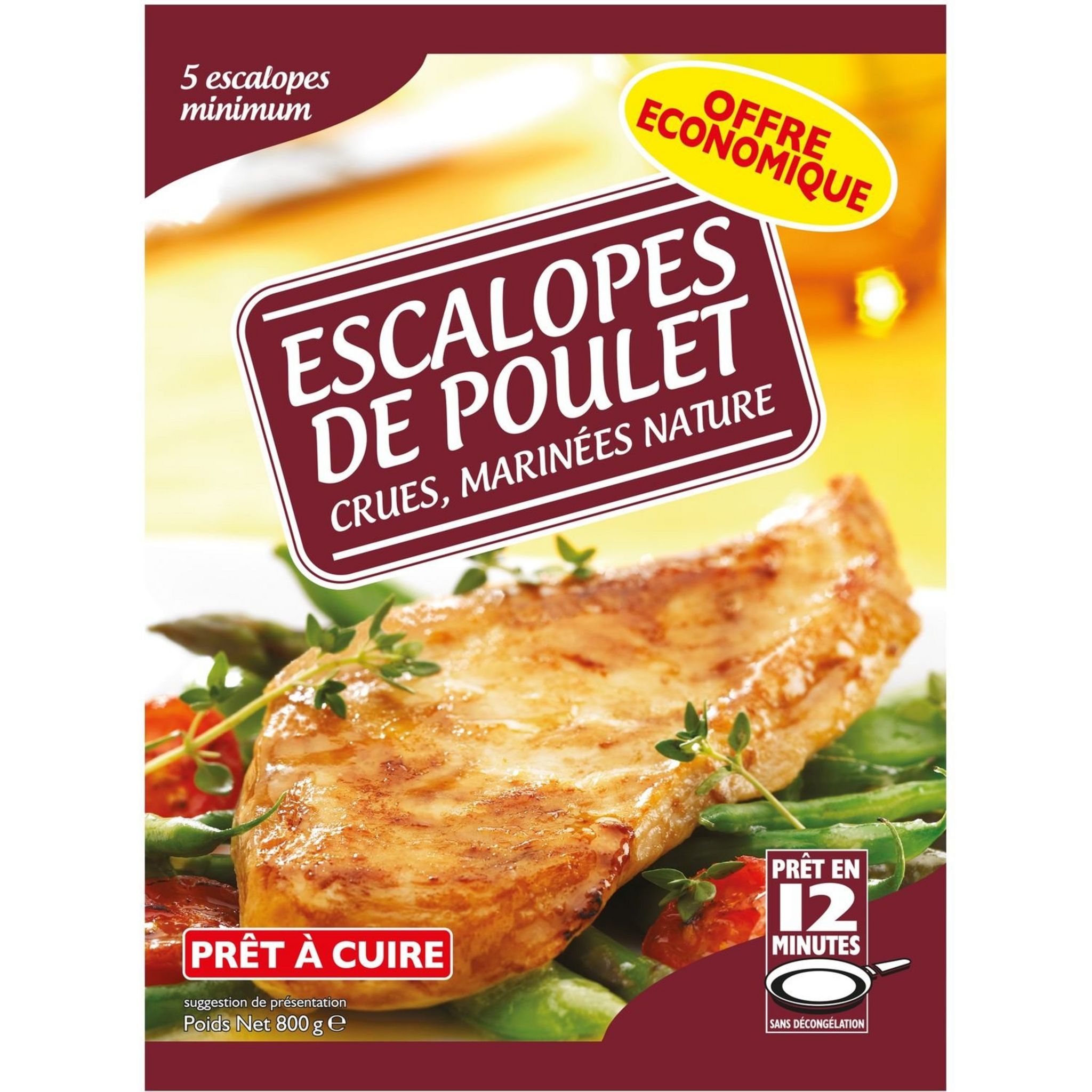 AUCHAN Blanc de poulet 8 tranches 240g pas cher 