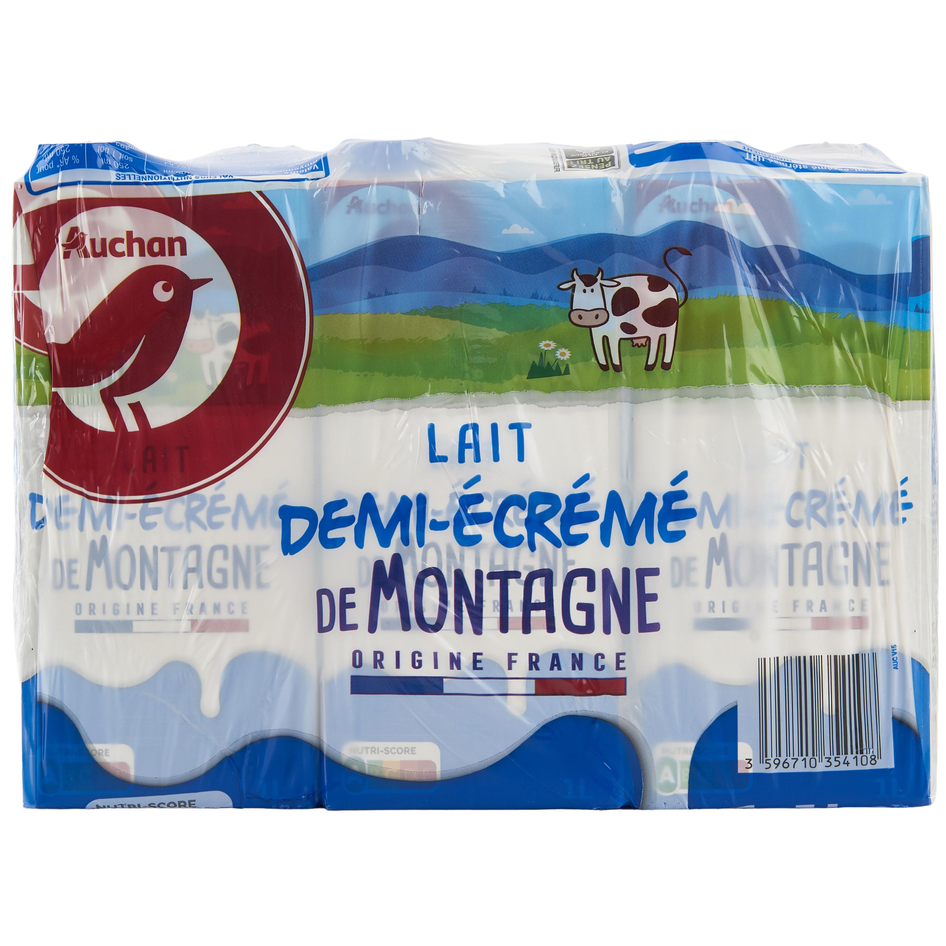 AUCHAN Lait entier UHT 6x1l pas cher 