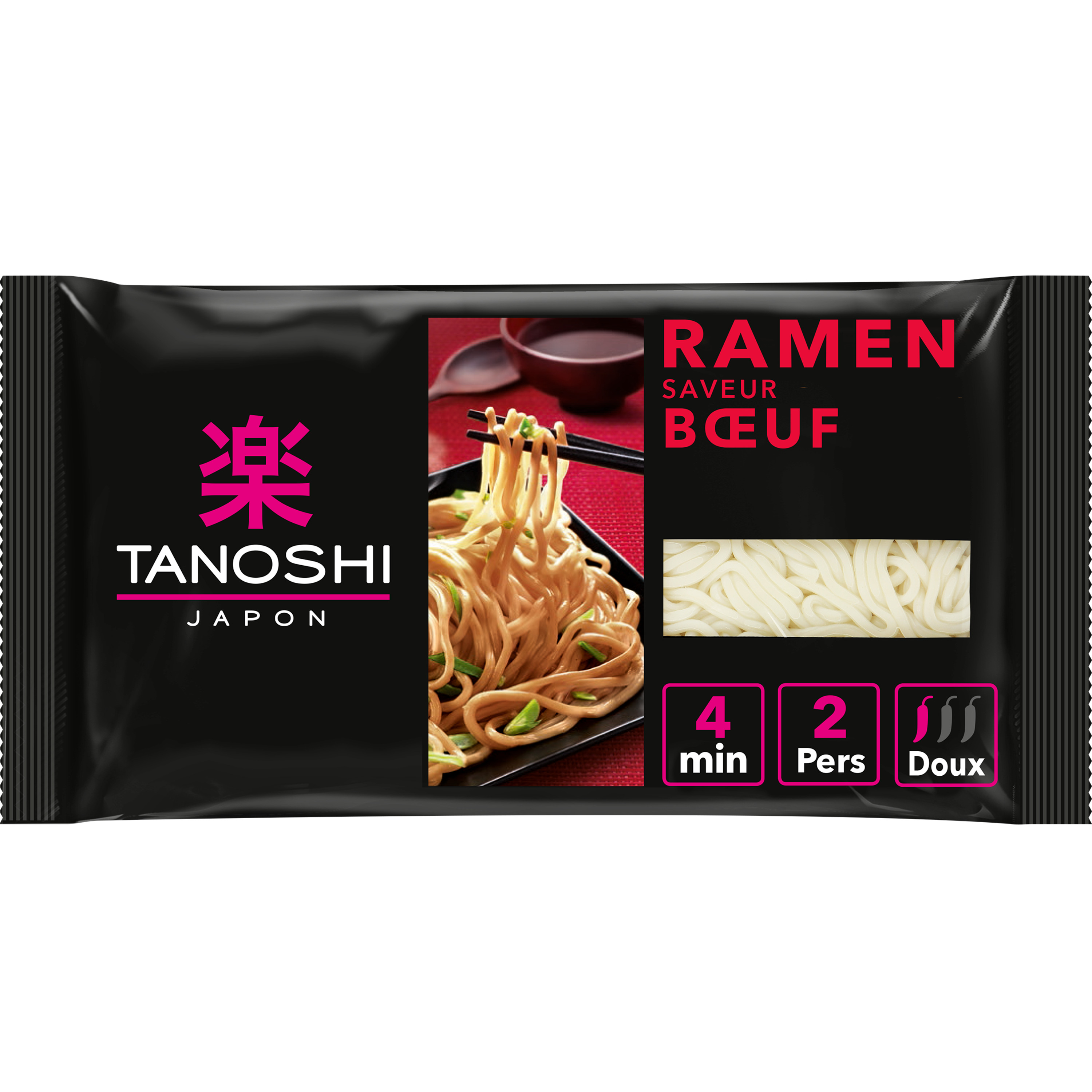 Tanoshi Nouilles japonaises Teppanyaki au bœuf 65g