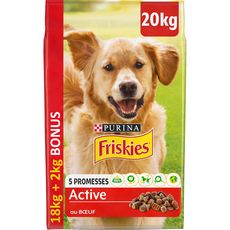 FRISKIES Croquettes au boeuf pour chien 18kg+2 offerts 20kg