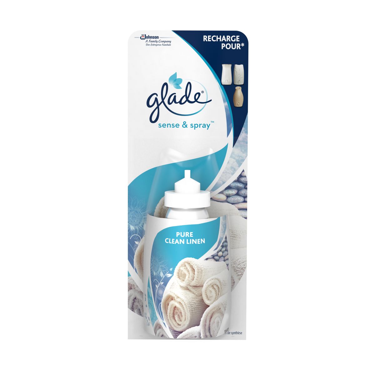 Recharge pour assainisseur d'air automatique Glade Sense & Spray, paq. 2,  parfums variés