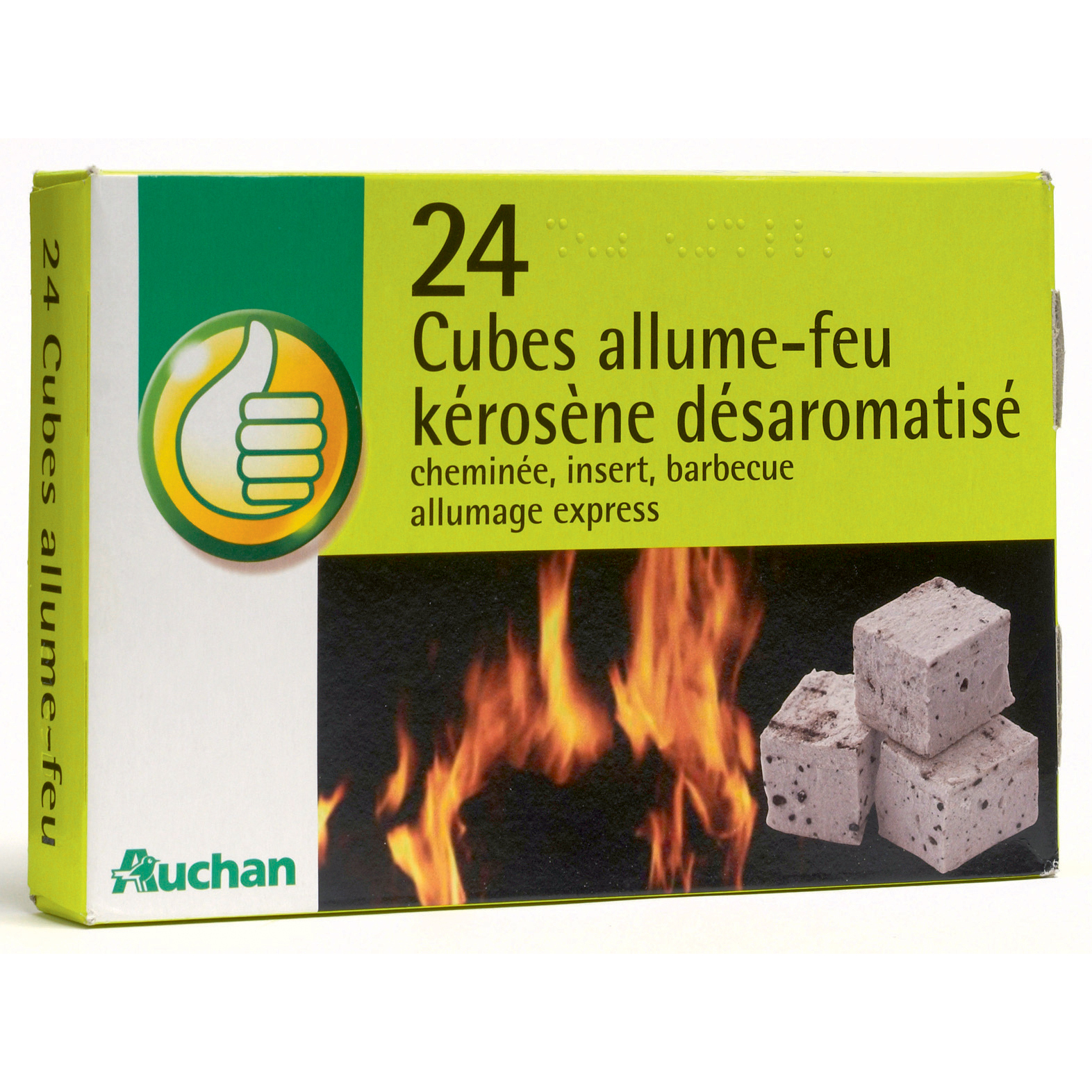 Allume feu blanc cube x24