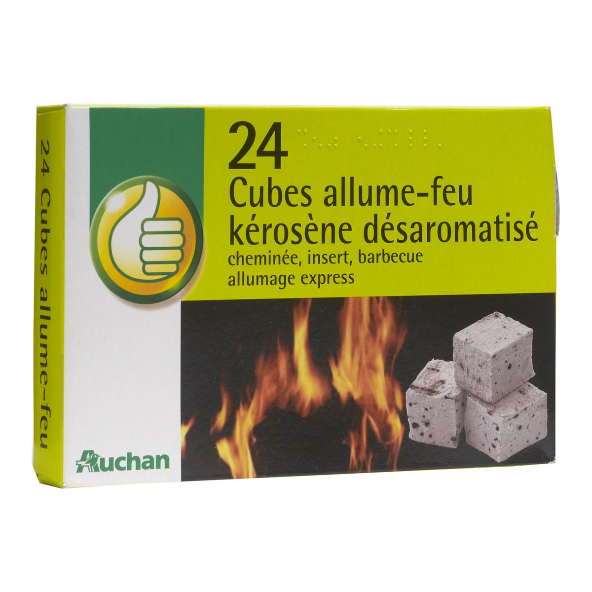 POUCE Allume-feu en cubes au kérosène désaromatisé 24 cubes pas cher 