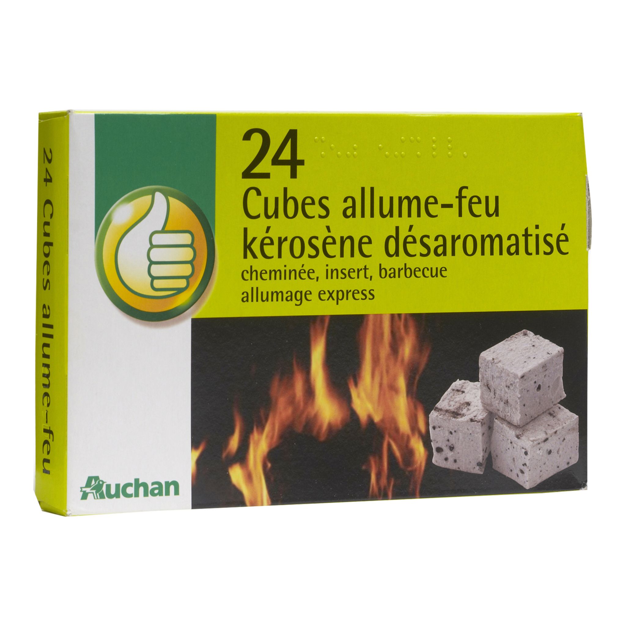 POUCE Allume-feu en cubes au kérosène désaromatisé 24 cubes pas