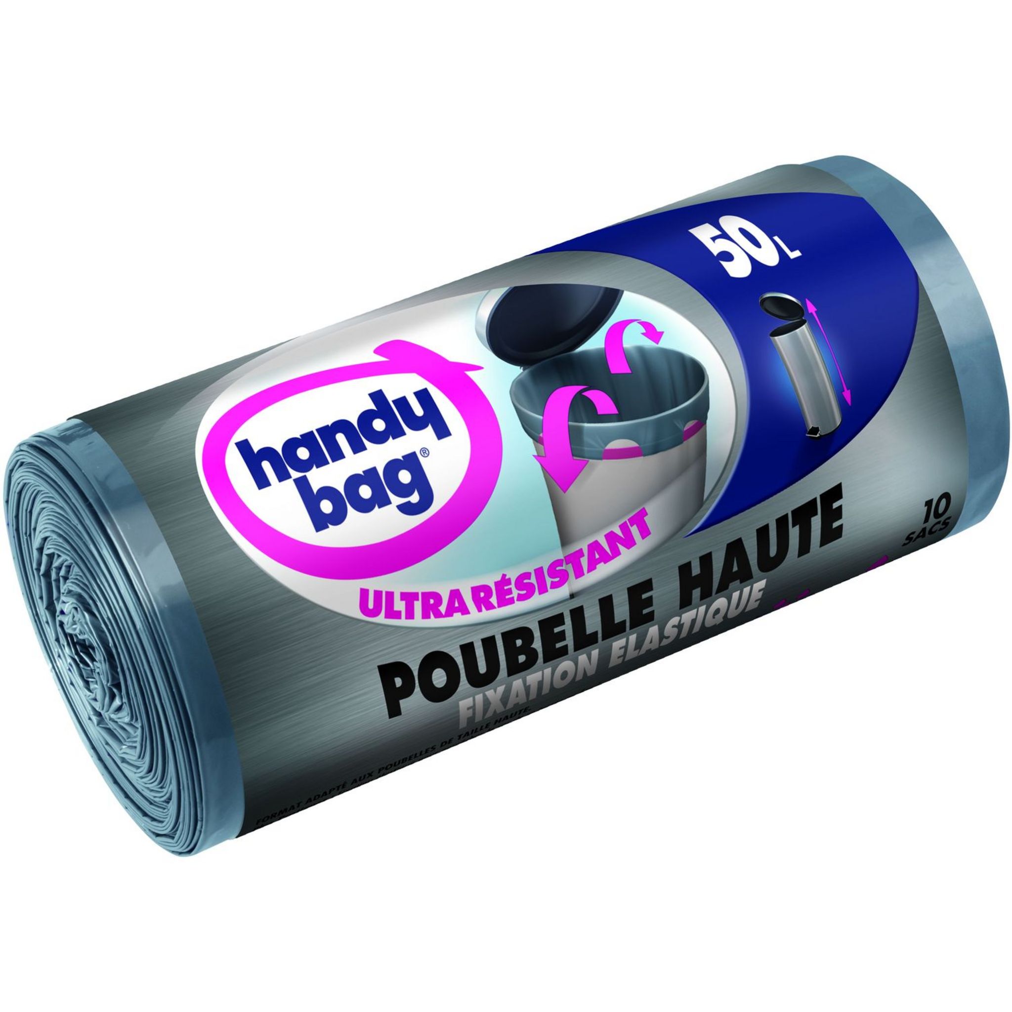 Sac poubelle Poubelle haute, fixation elastique 20/30L HANDY BAG