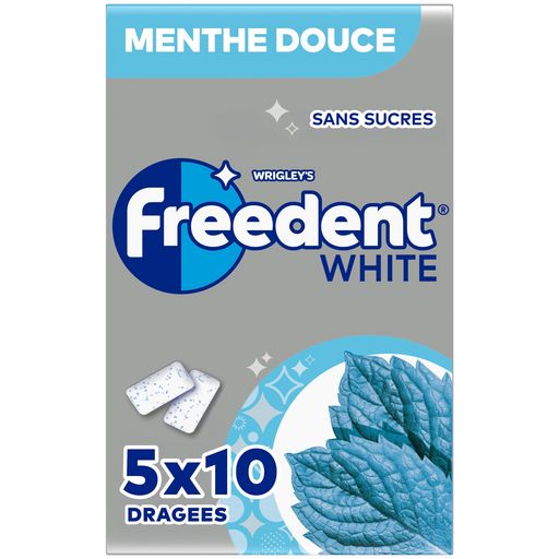 Freedent - Chewing-gum chlorophylle 5 x 10 dragées - Supermarchés