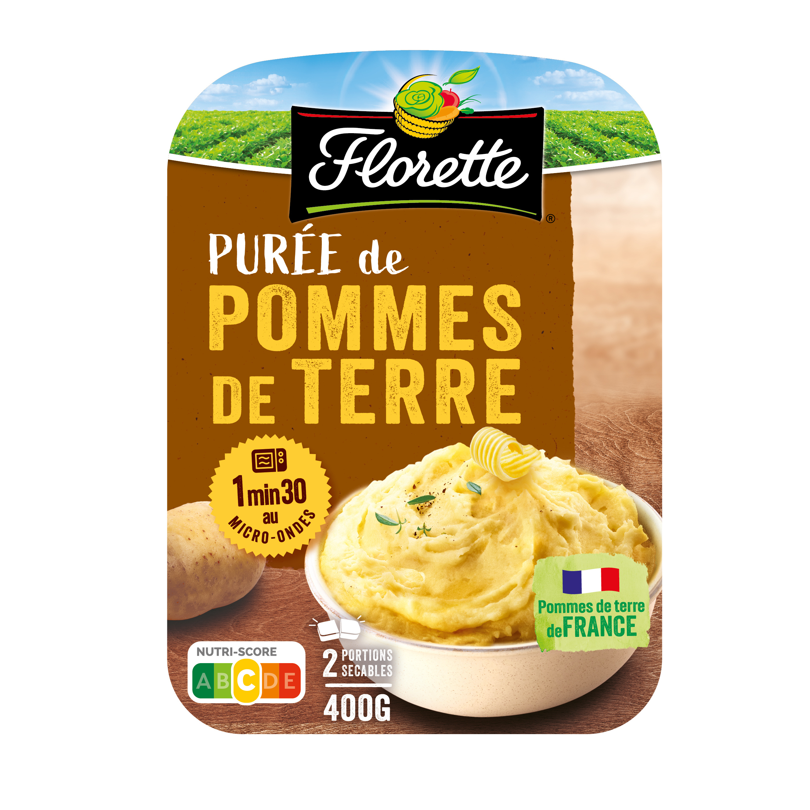 AUCHAN Purée cuisinée de pommes de terre 1kg pas cher 