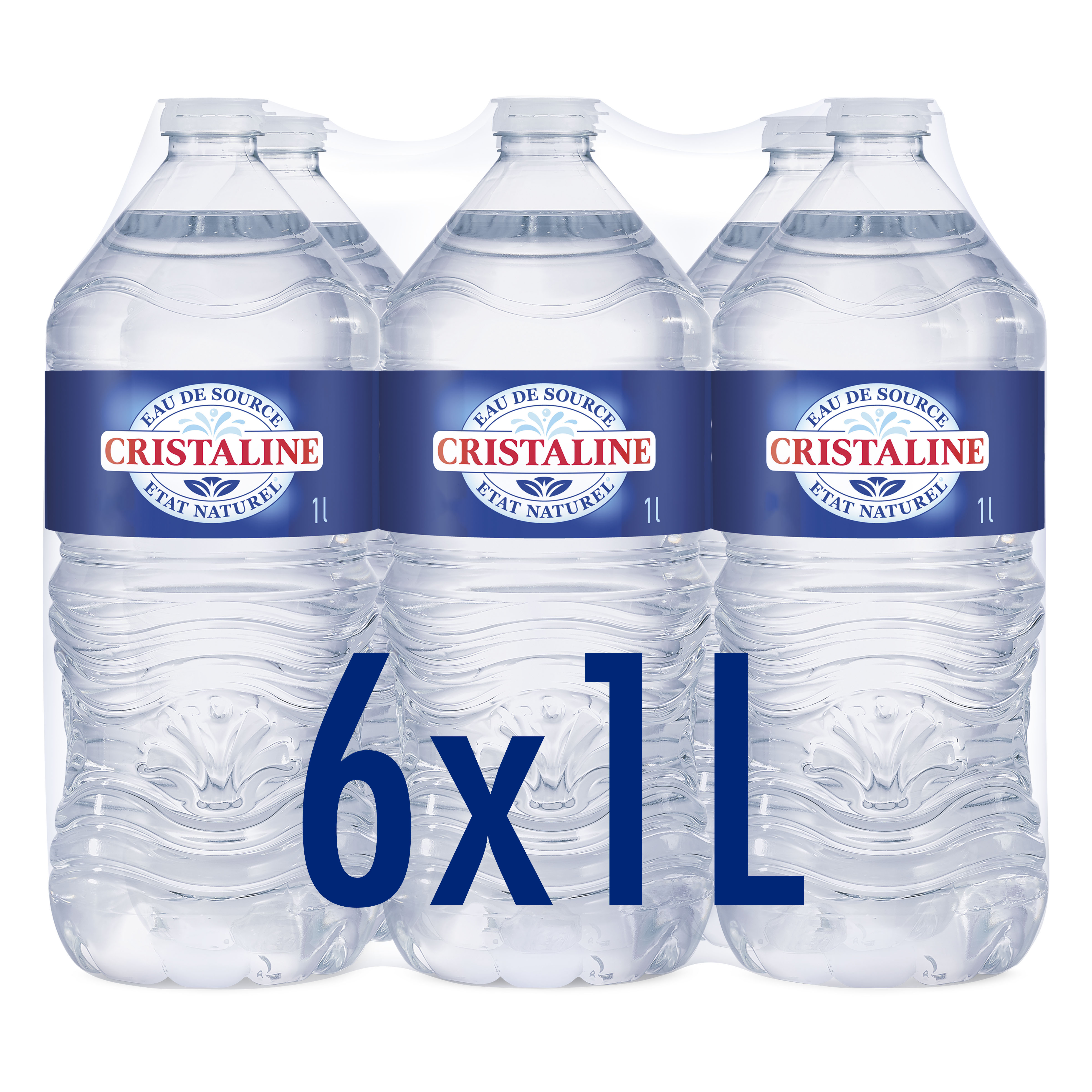 CRISTALINE Eau de source plate 6x1,5l pas cher 