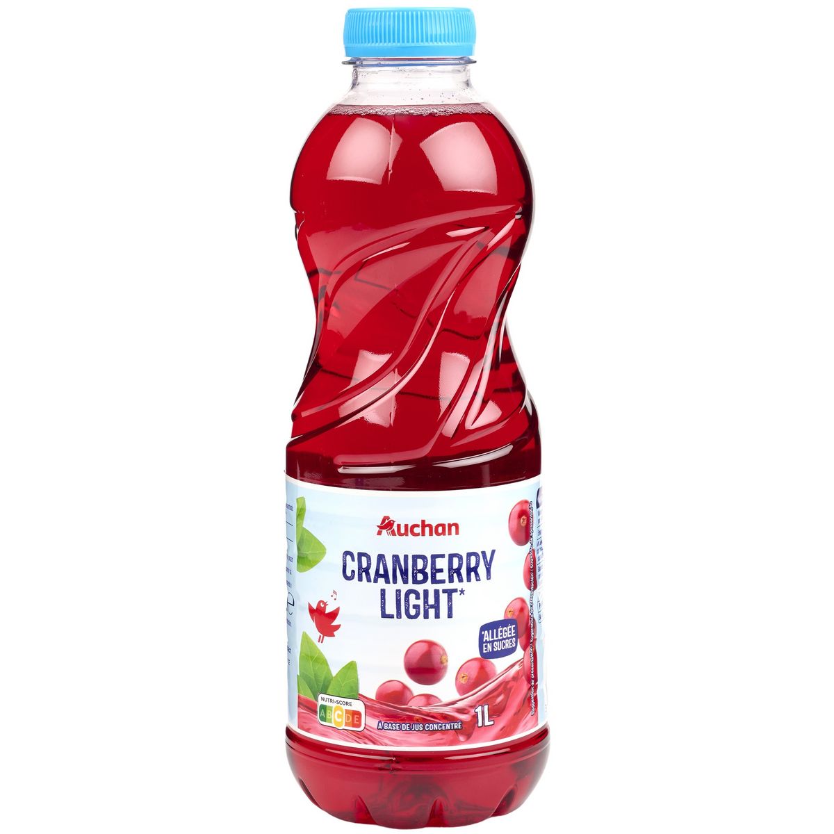 AUCHAN Boisson au jus de cranberry light avec édulcorants 1l pas