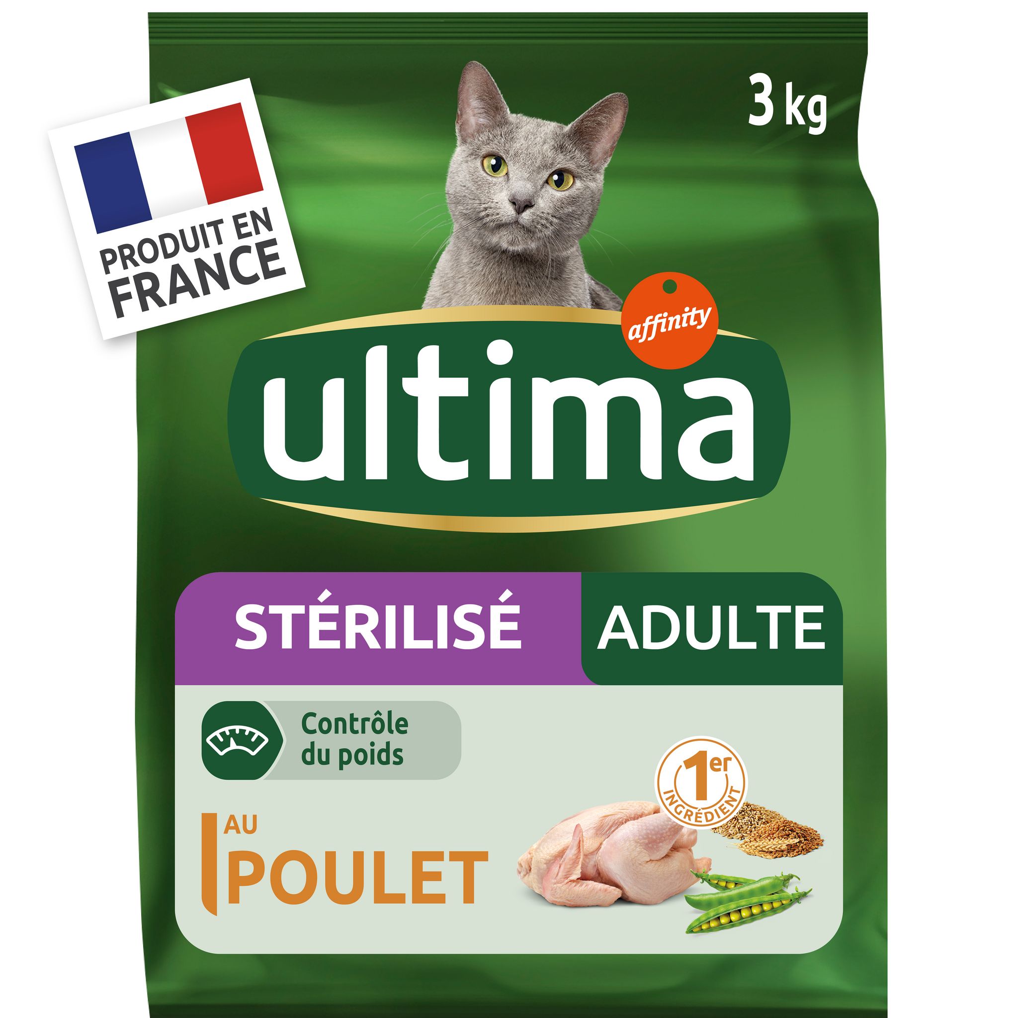 Purina One Spécial Chat de 11 ans et + - au Poulet et aux Céréales  Complètes - 1,5kg - Croquettes pour Chat âgé de 11 ans et Plus - Lot de 6 :  : Animalerie