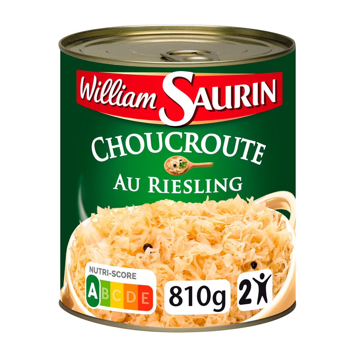 WILLIAM SAURIN Choucroute cuisinée au Riesling 810g