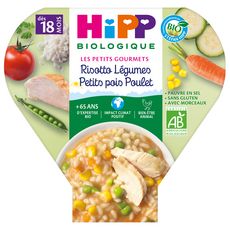HIPP Assiette risotto légumes petits pois poulet bio dès 18 mois 260g