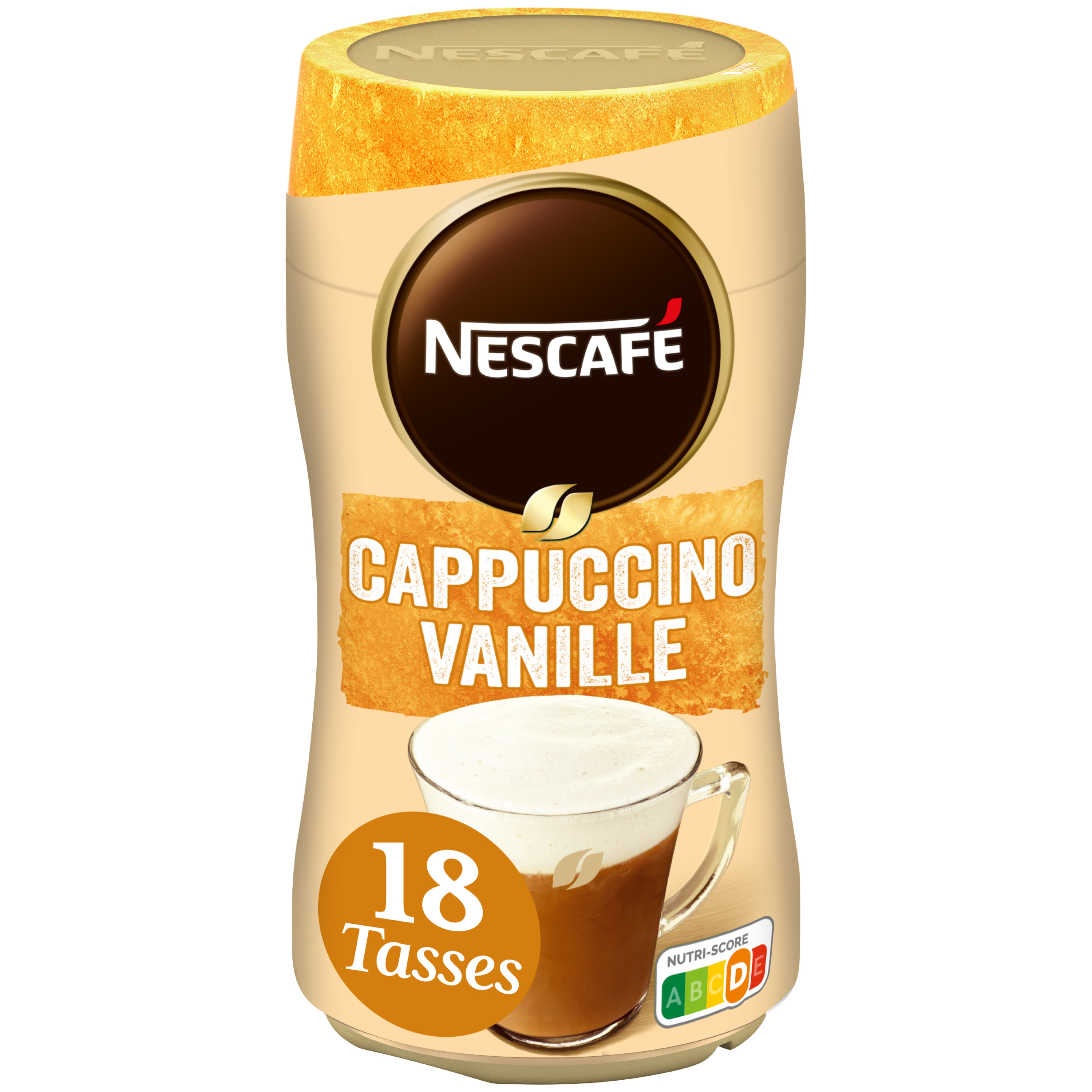 AUCHAN Café soluble cappuccino saveur noisette 250g pas cher 