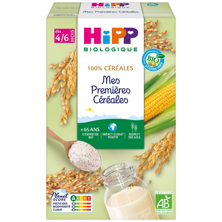 HIPP Mes premières céréales bio en poudre dès 4 mois 250g pas cher 