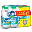 LACTEL Lait écrémé enrichi en vitamine D stérilisé UHT 8x1l