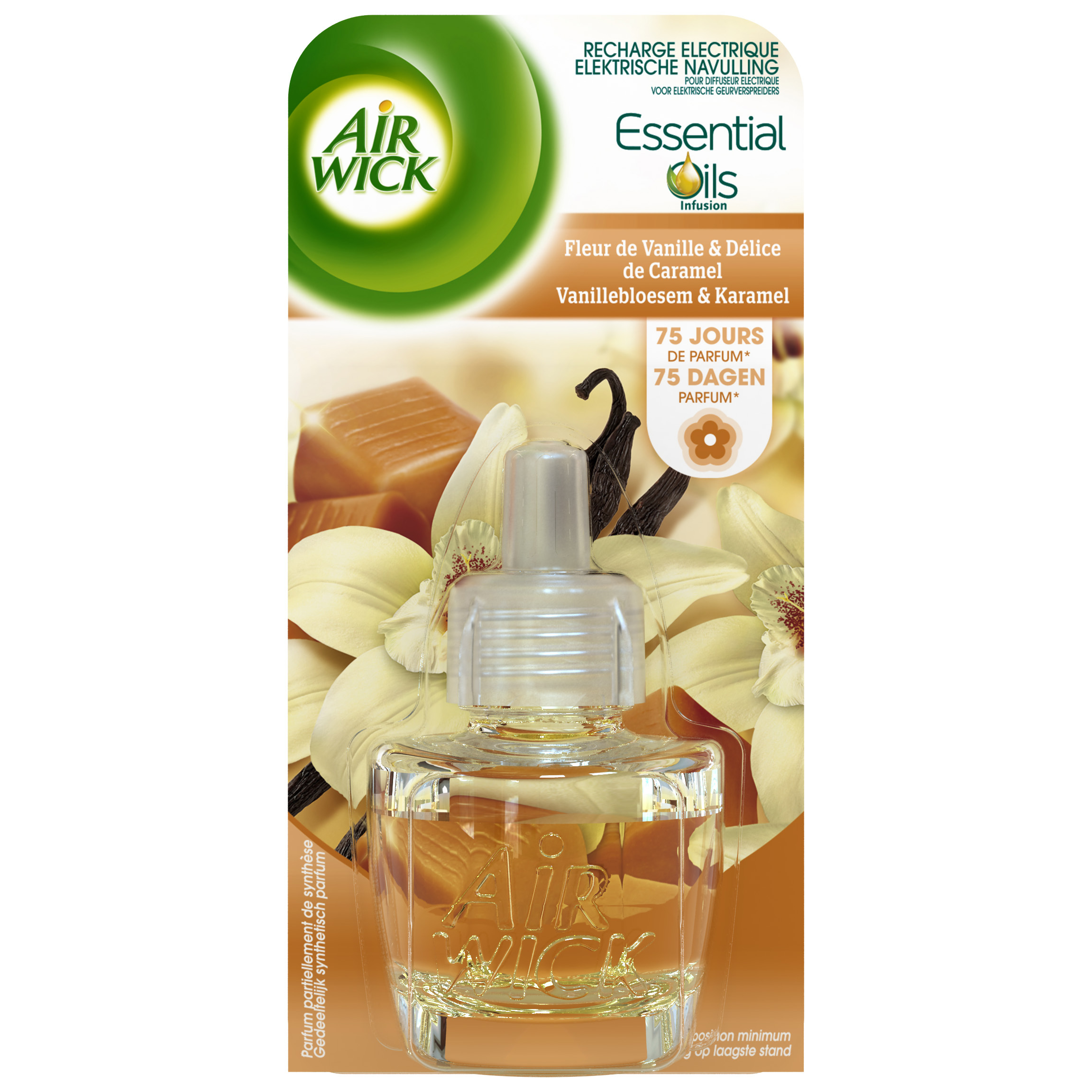 Diffuseur de parfum électrique Air Wick vanille avec recharge 19 ml -  Parfums d'ambiance