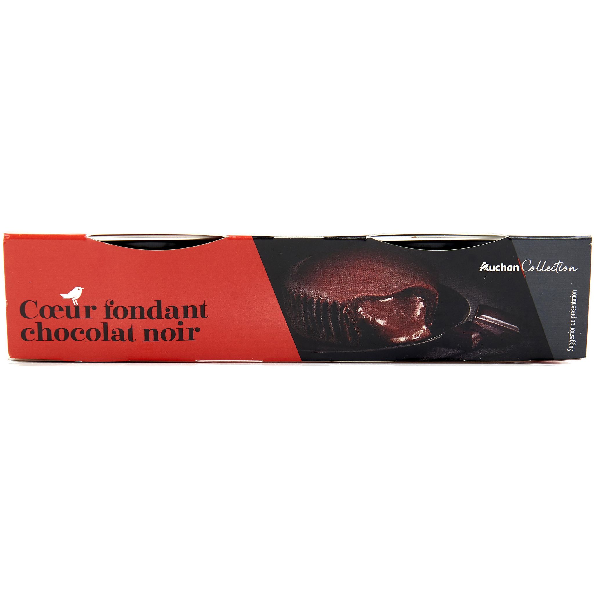 Cœur fondant - Chocolat noir - Carrefour - 180 g (2 x 90 g)