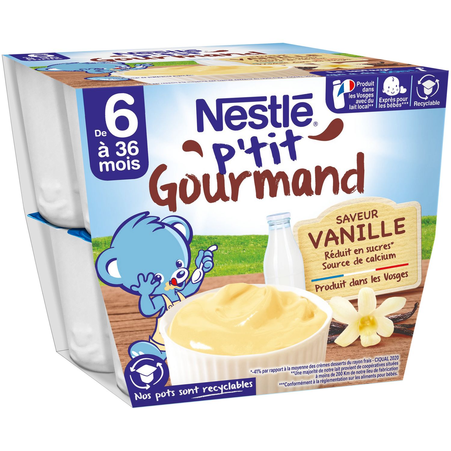 P'tit Gourmand vanille - crème dessert bébé