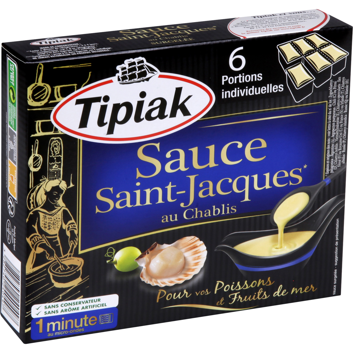 TIPIAK Sauce Saint-Jacques 6 portions 6x50g
