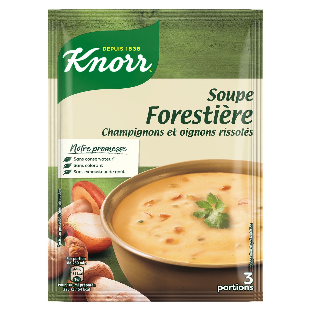 Soupe Déshydratée Bio Champignons Pointe de Persil.KNORR 50G