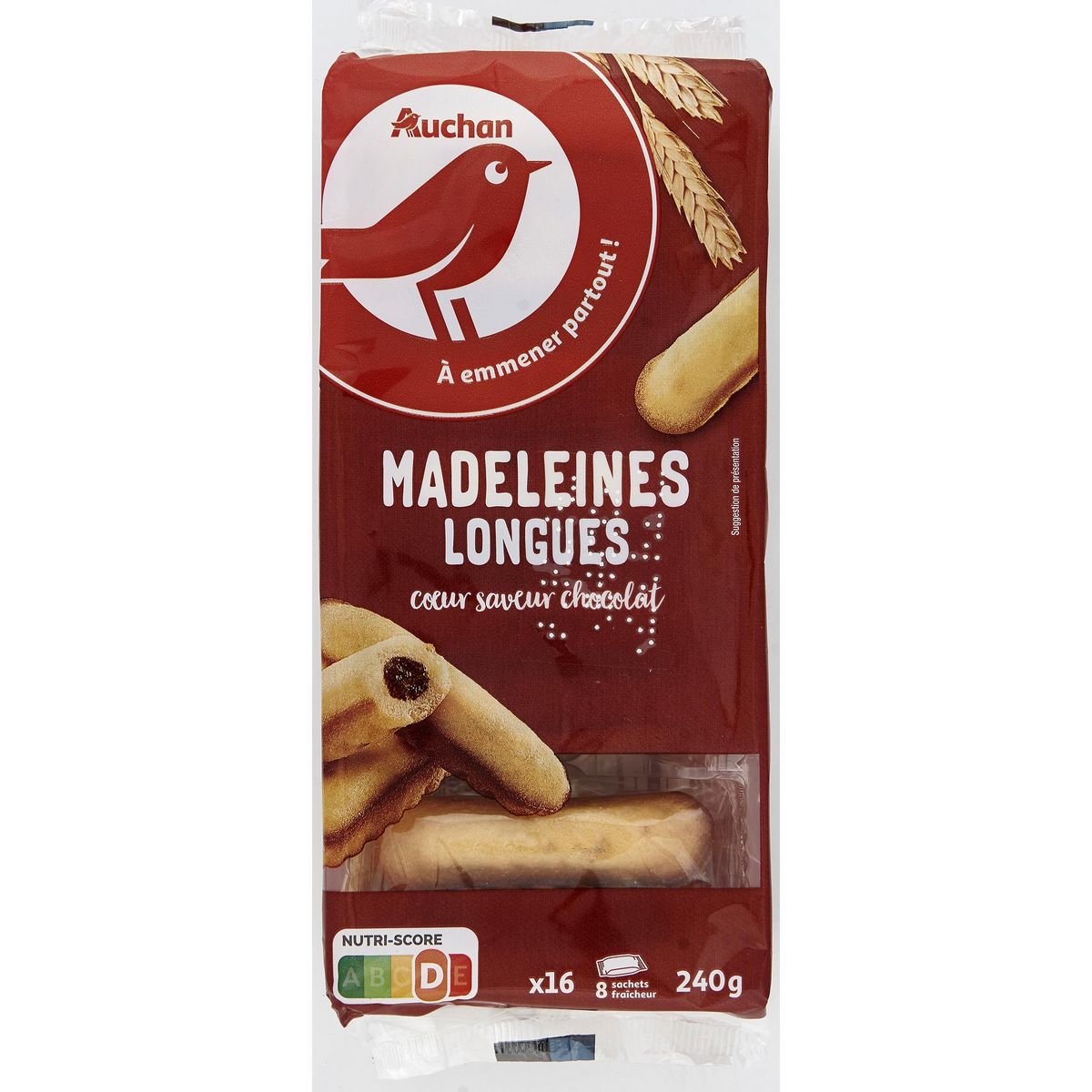 Maison Colibri Madeleine noisette chocolat au lait 240g 