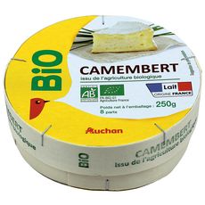 AUCHAN BIO Camembert moulé à la louche 250g