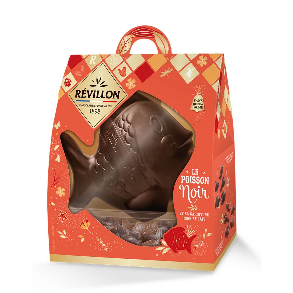 REVILLON CHOCOLATIER Moulage poisson au chocolat noir 300g pas cher 