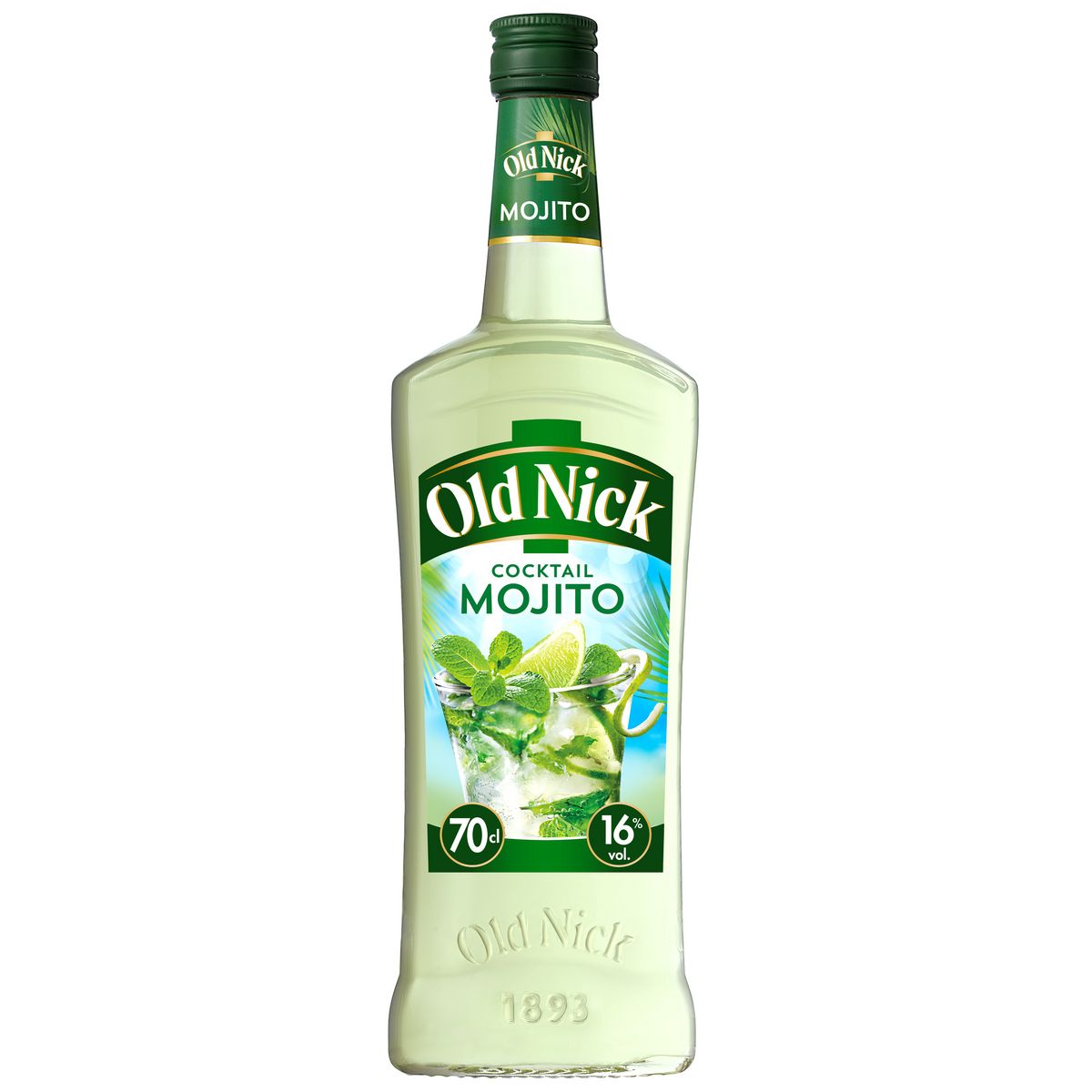 OLD NICK Cocktail mojito citron vert menthe à base de rhum 16% 70cl