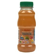AUCHAN Boisson aux jus de fruits à base de concentrés goût tropical bouteille 25cl