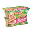 ANDROS Dessert de fruit de rhubarbe avec morceaux 4x100g
