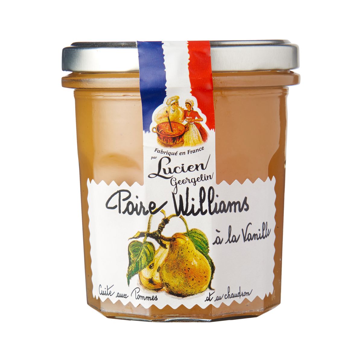 LUCIEN GEORGELIN Confiture de poires Williams à la vanille cuite aux pommes et au chaudron 320g