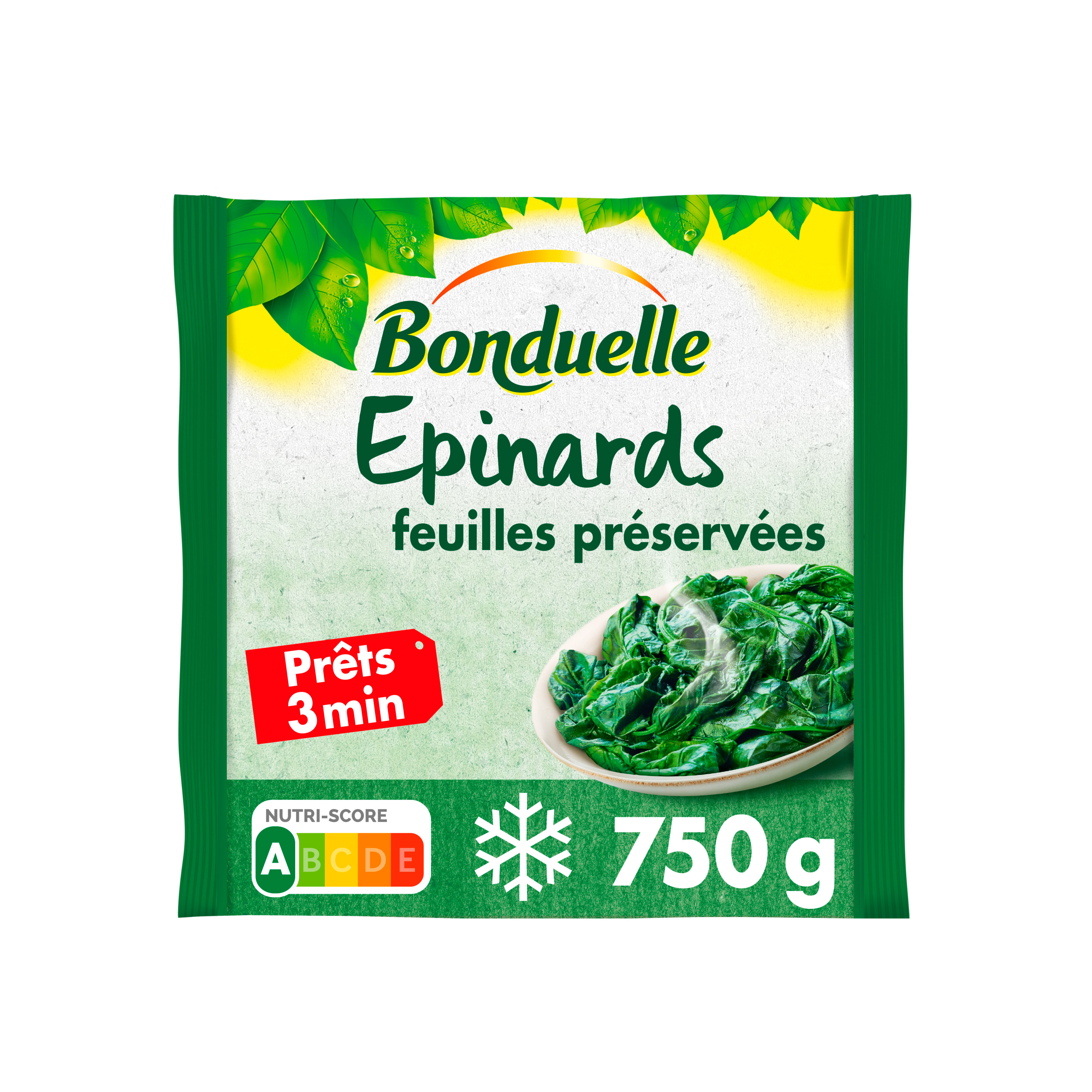 FINDUS Épinards hachés à la crème fraîche 4 portions 1kg pas cher 