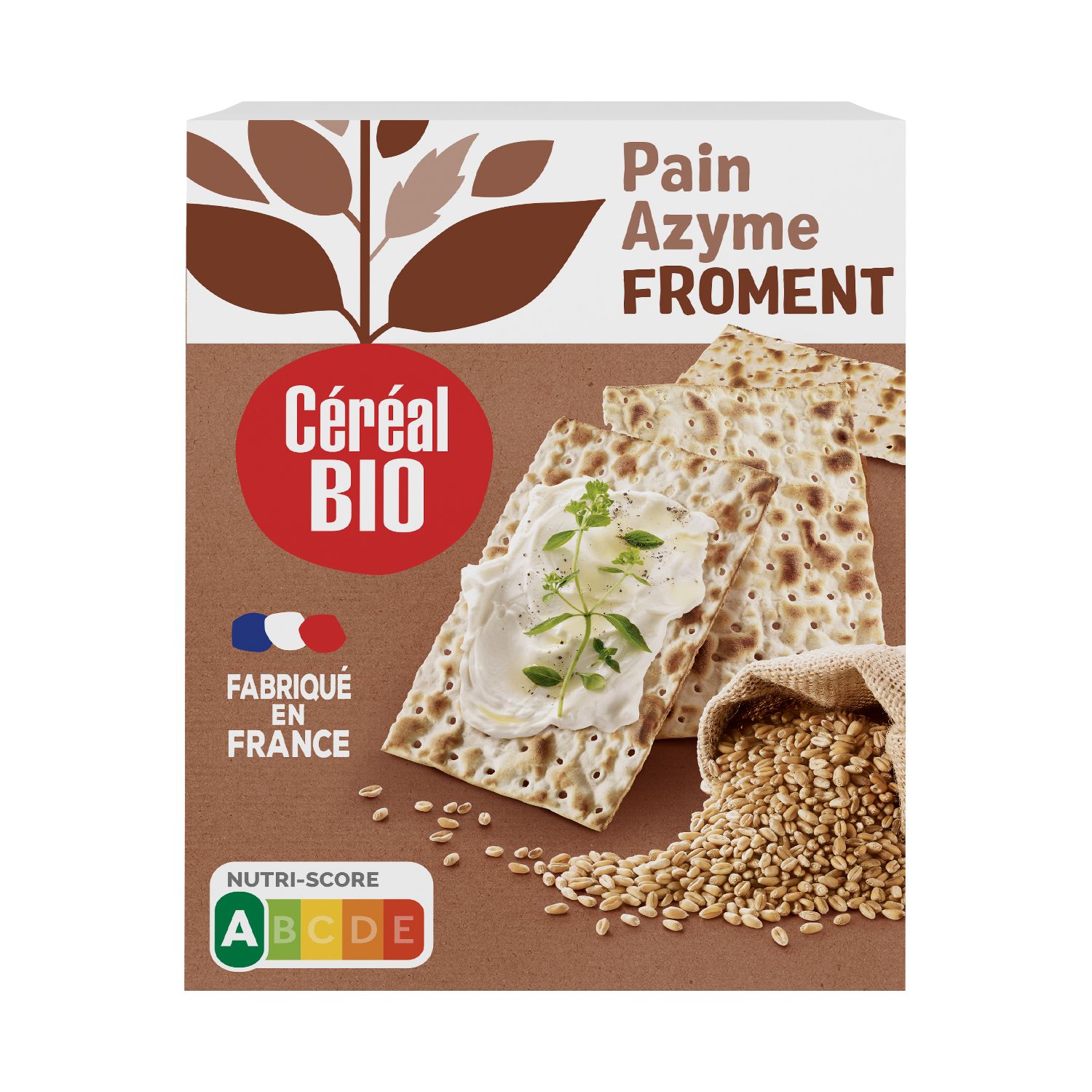 Céréal Bio Pain Azyme Froment - Au Blé Bio Français - Sans Sel - Source de  Fibres - Idéal pour le Petit-Déjeuner - 200g (2 x 100g) - 195638 :  : Epicerie