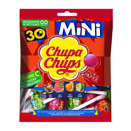 CHUPA CHUPS Sucettes aux goûts assortis 16 sucettes 192g pas cher