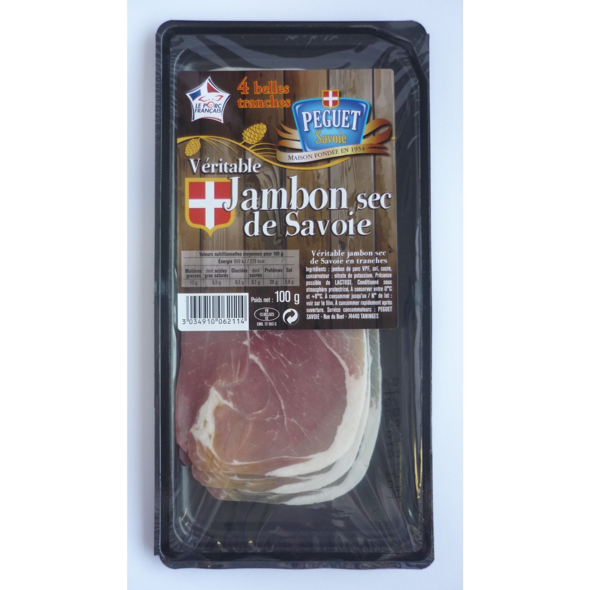 Le Jambon sec de Savoie 6 tranches - mon-marché.fr