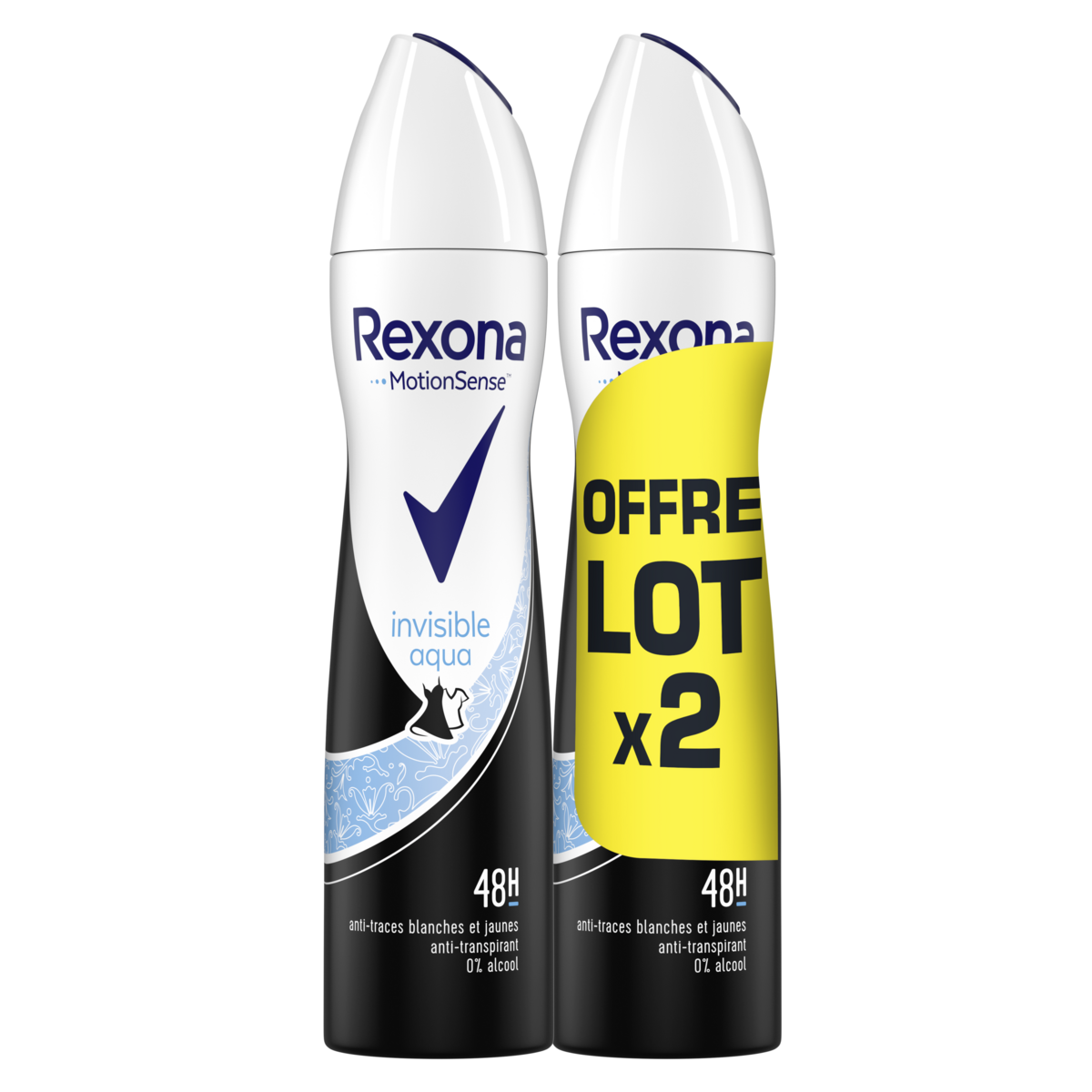 REXONA Déodorant spray invisible aqua 2x200ml