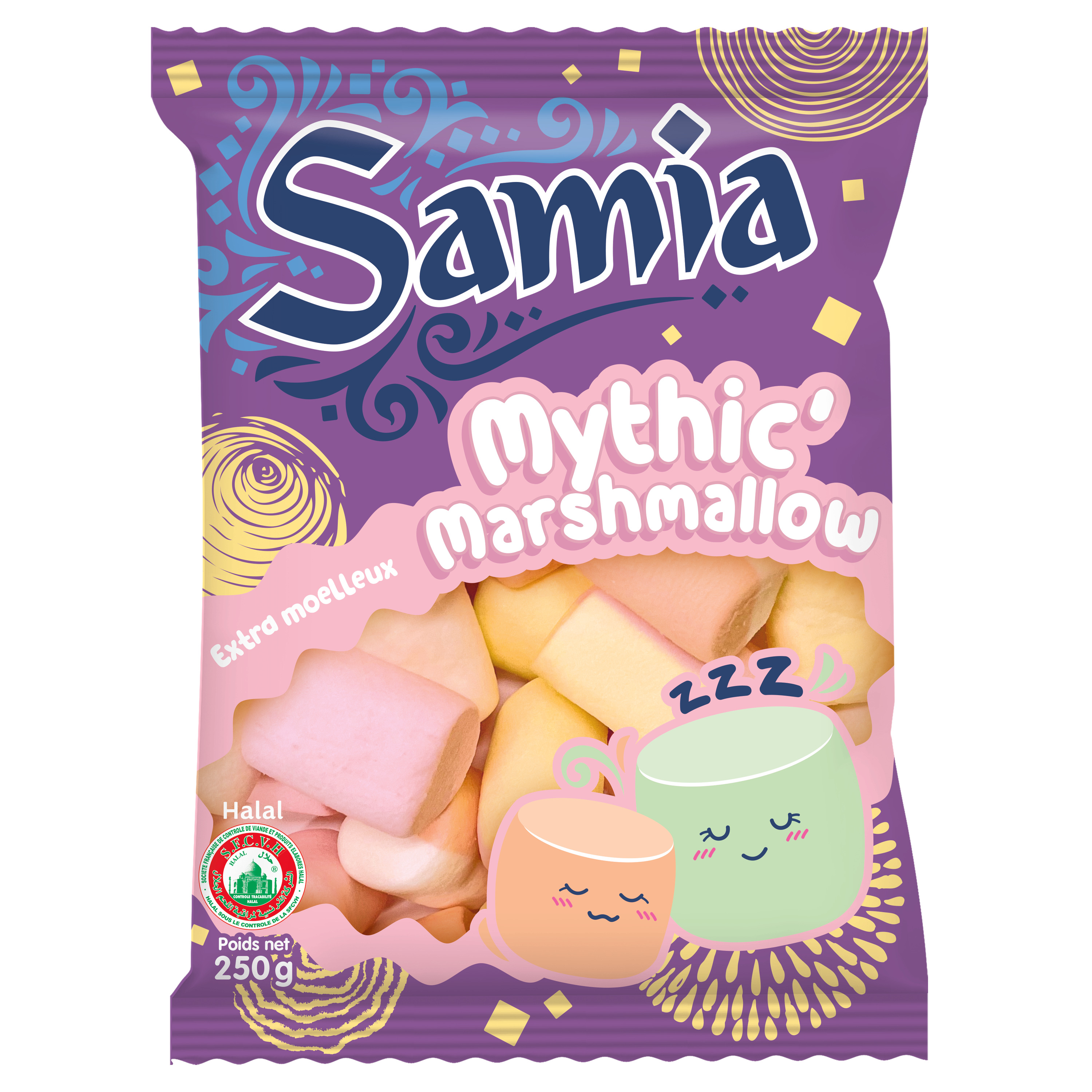 SAMIA Bonbons marshmallows halal 250g pas cher 