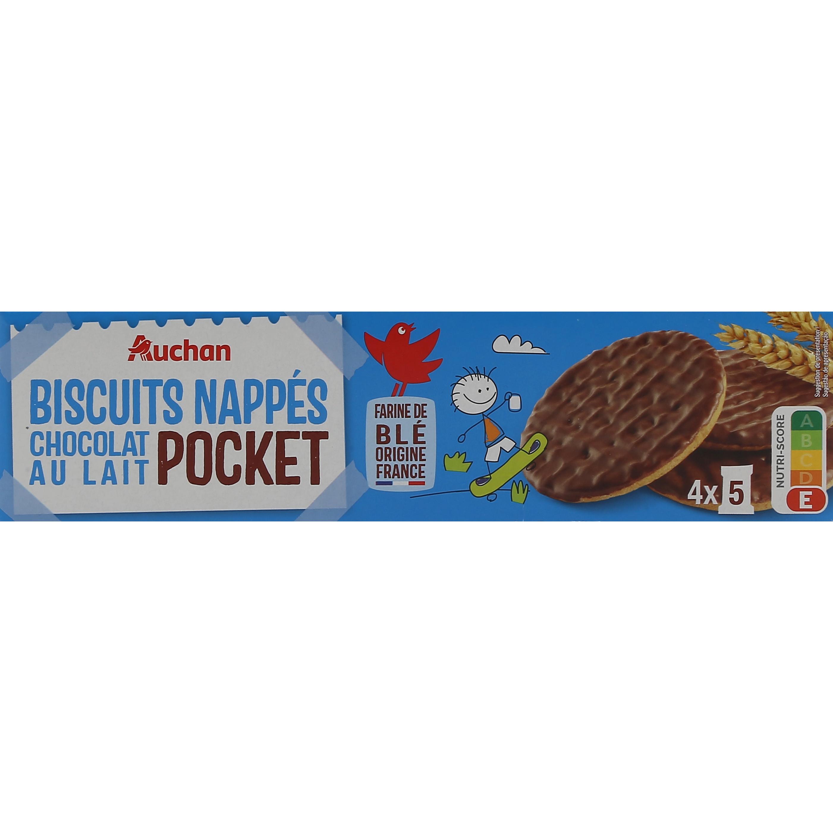 AUCHAN Barquettes chocolat-noisettes, sachets fraîcheur 3x6