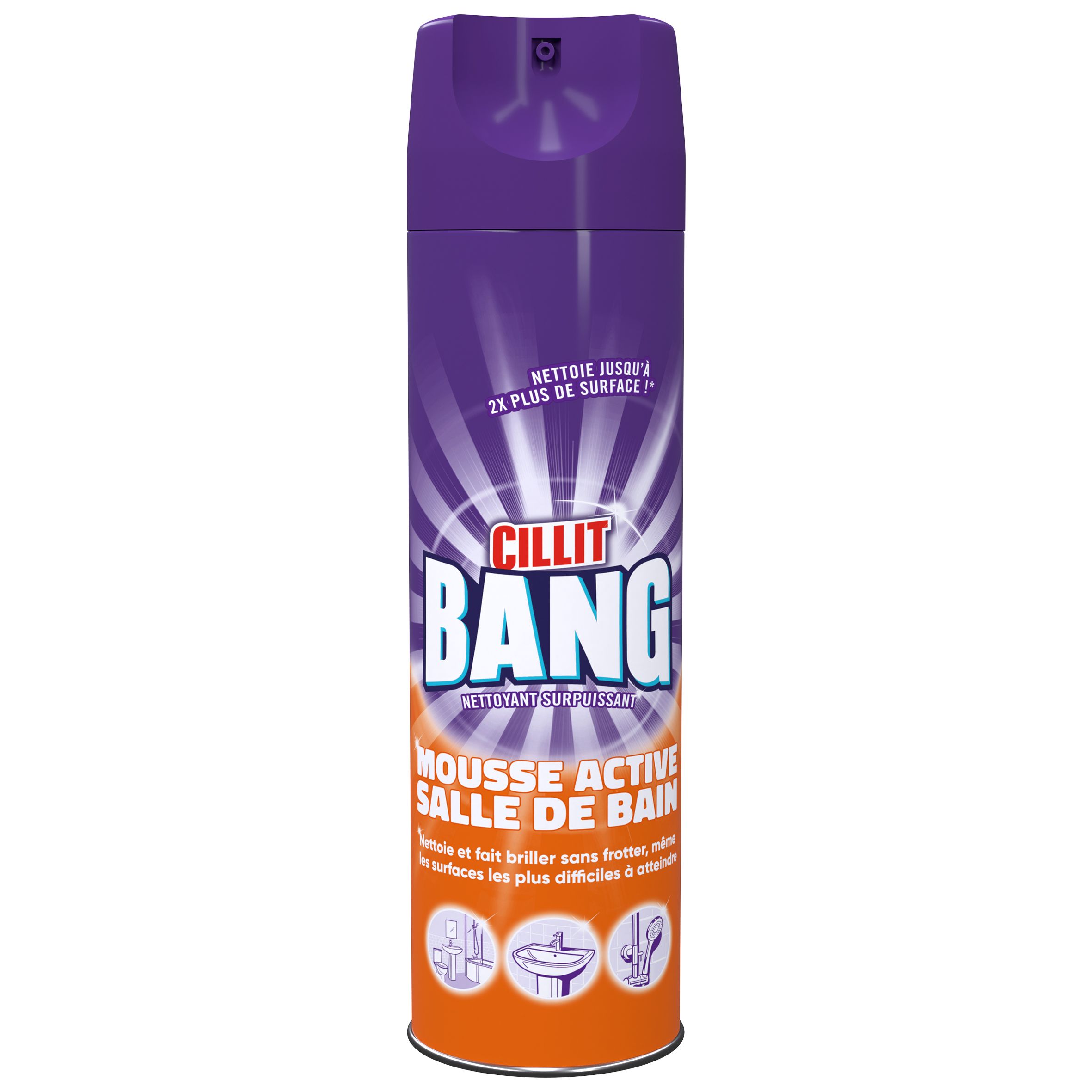 CILLIT BANG Mousse active nettoyante surpuissante anti calcaire spéciale  salle de bain 600ml pas cher 