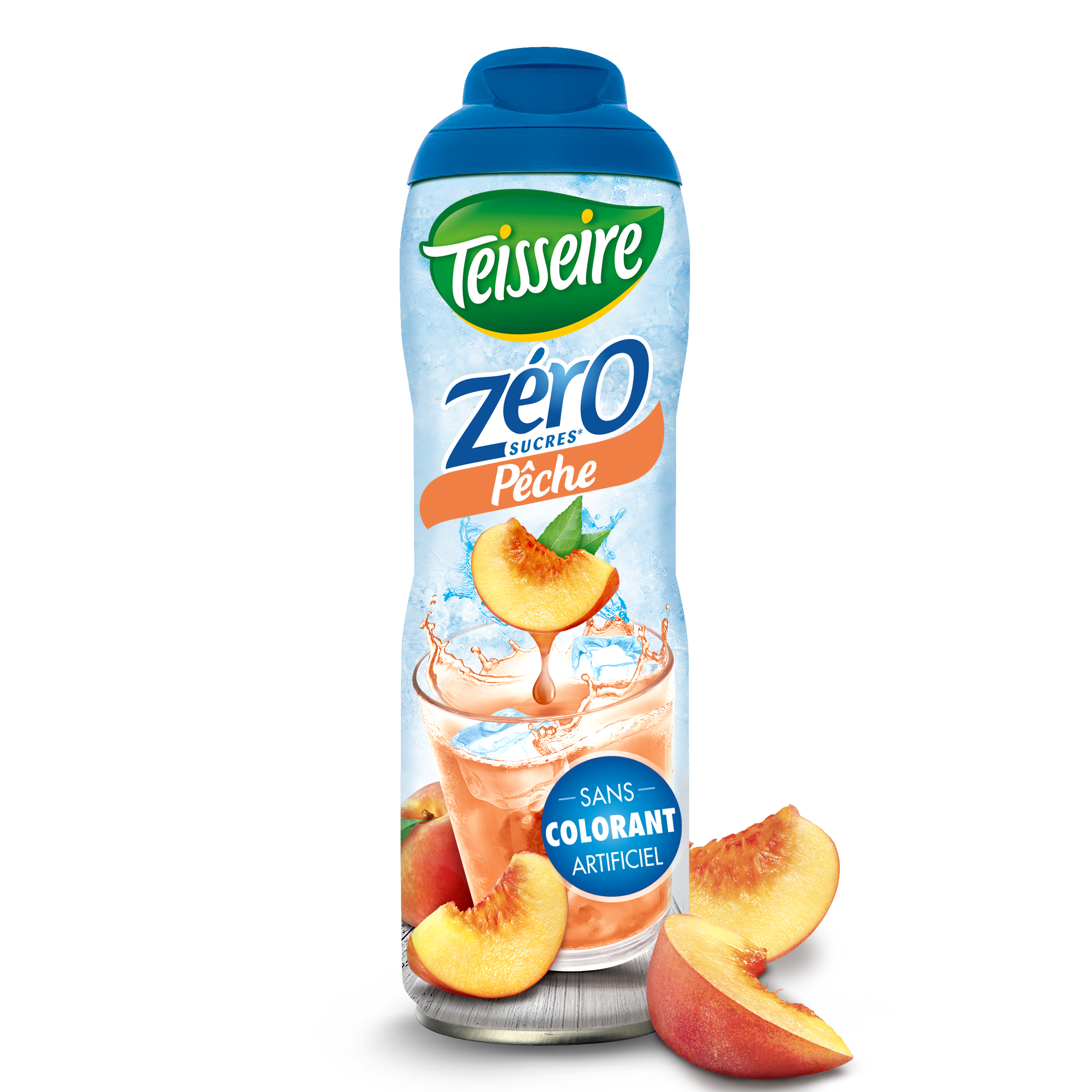 TEISSEIRE Sirop de pêche zéro sucre bidon 60cl pas cher 