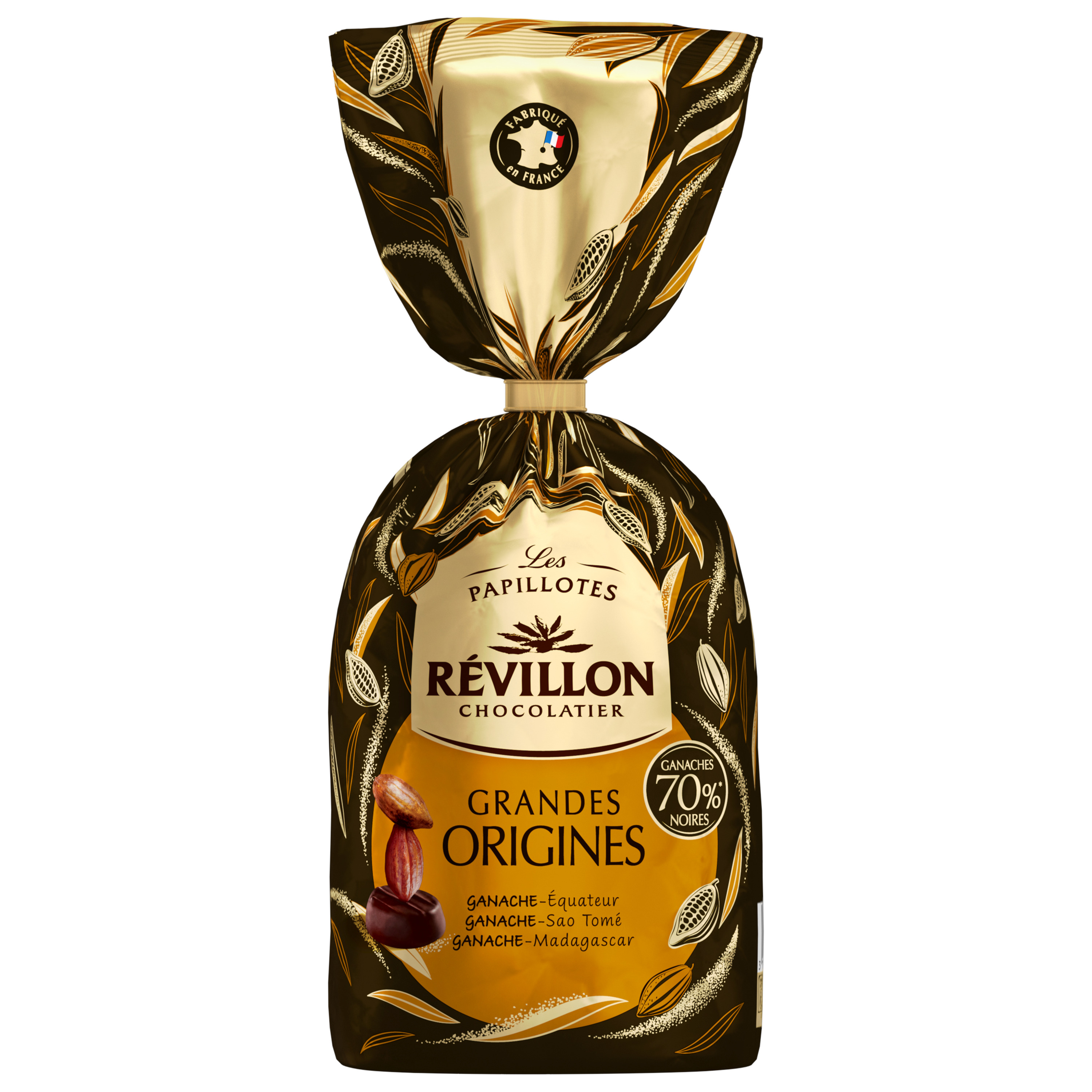 Revillon chocolatier Papillotes Noir/Lait Enchanteur 400 g