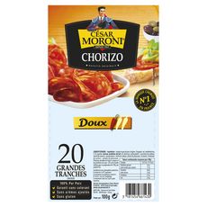 MORONI Chorizo doux 20 grandes tranches 100g