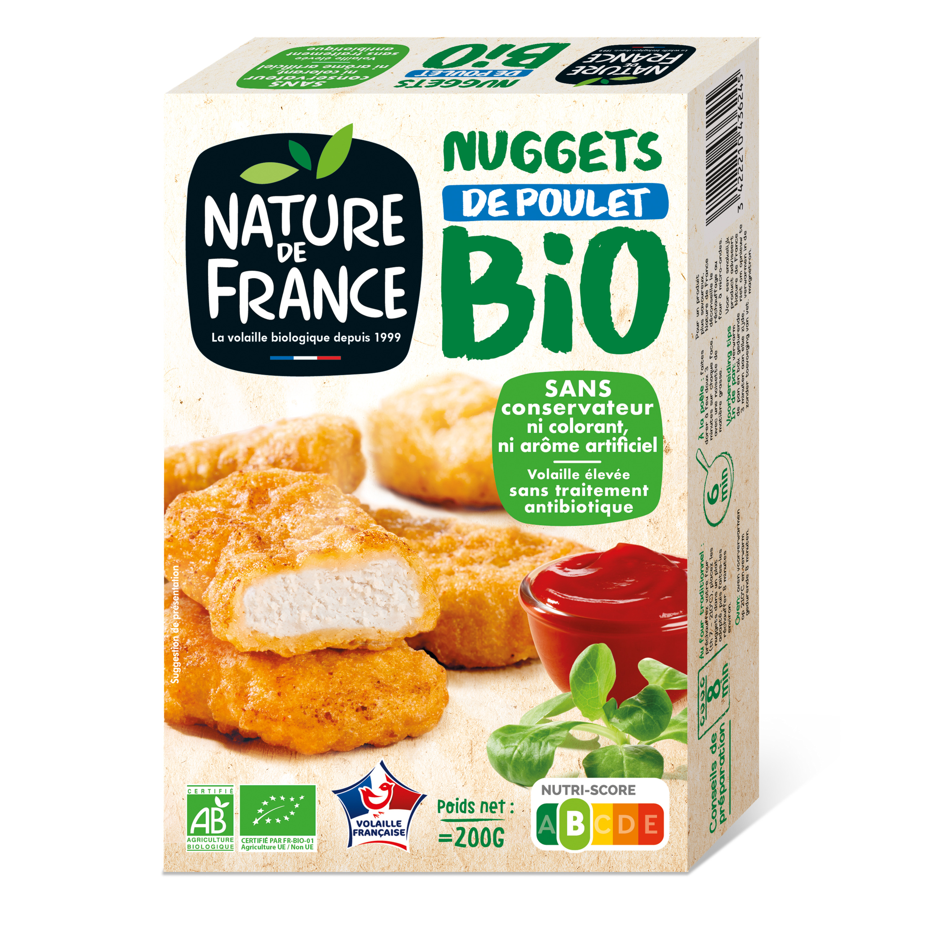 Grignottes de poulet bio - Poulet BIO - Nature de France