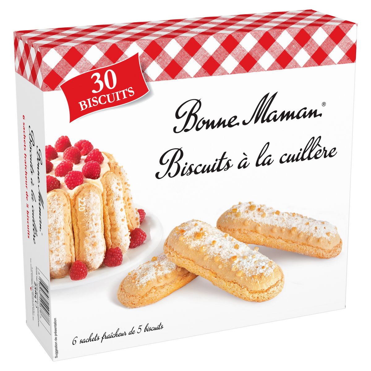 BONNE MAMAN Biscuits à la cuillère, sachets fraîcheur 6x5 biscuits 250g