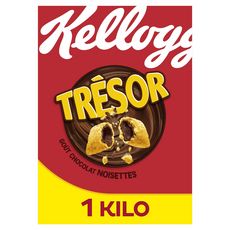 KELLOGG'S Trésor Céréales fourrées chocolat noisettes 1kg